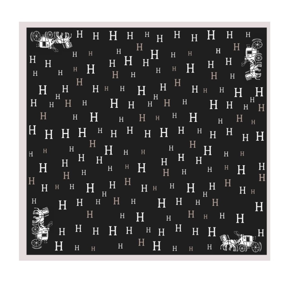 Black Hermes Scarf